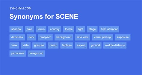 Scene synonym. Things To Know About Scene synonym. 