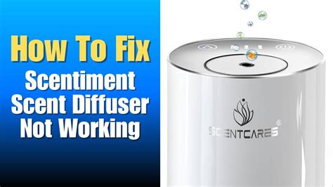 Scentiment diffuser not working.  First, check to see if the diffuser ...