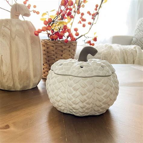 Scentsy Wax Warmer Rustic Pumpkin White NIB Hard to Find