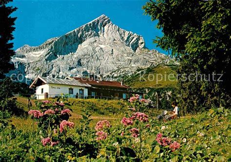 Schöne ältere AK Garmisch Partenkirchen Kreuzalm Alpspitze