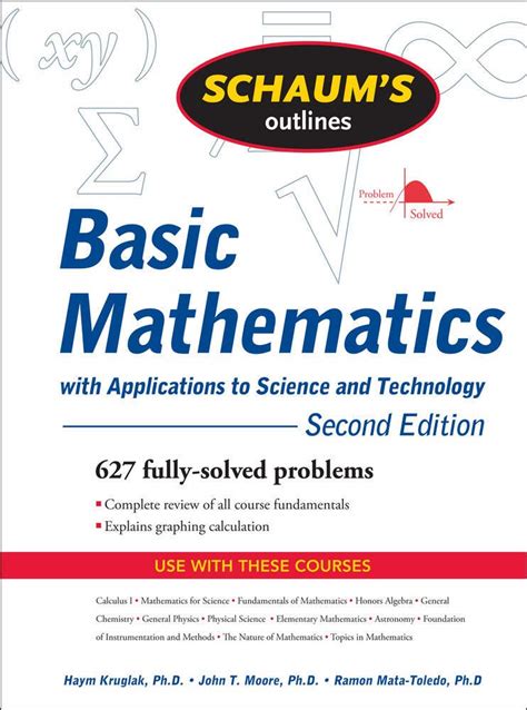 Read Online Schaums Outline Of Basic Mathematics With Applications To Science And Technology By Haym Kruglak