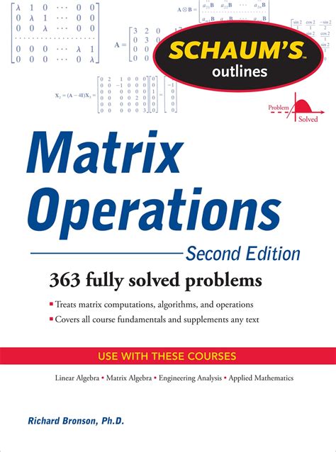 Read Online Schaums Outline Of Matrix Operations By Richard Bronson