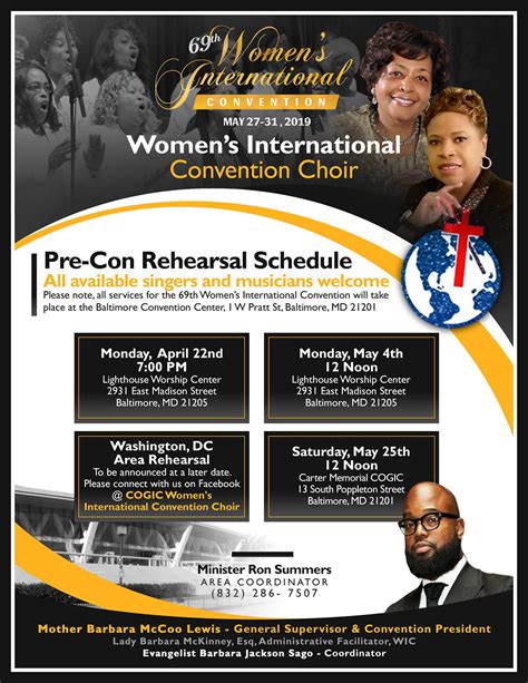 Schedule - International COGIC Women