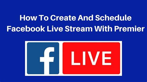 Schedule A Facebook Live - YouTube