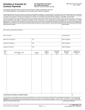 Schedule of Amounts for Contract Payments - GEOCITIES.ws