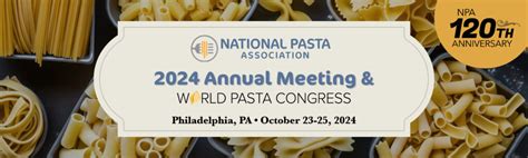 Schedule of Events - National Pasta Association (NPA)