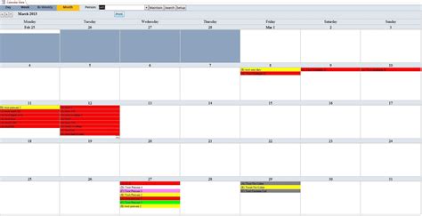 Scheduling Ms Access Databaase Calendar Template 2023