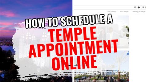 Click the Appointments button to schedule or modify a proxy appointment. · Patrons are encouraged to bring their own temple clothing. · Ordinances for family names should be done in proper sequence—baptism, confirmation, Melchizedek Priesthood ordination (males), initiatory, endowment, and then sealing.. 