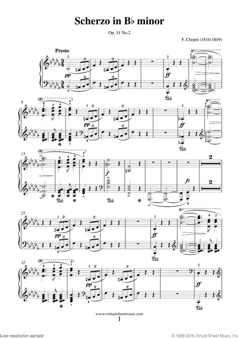 Scherzo in B-Flat Major Sheet music for Piano (Solo)