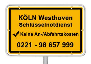 Schlüsselnotdienst für die Ersetzung von Schlössern in Köln Westhoven