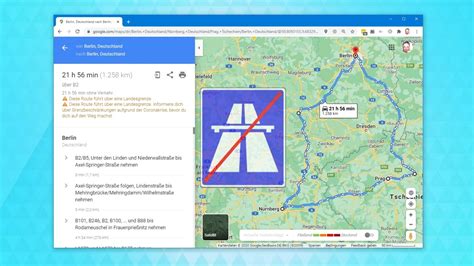 Schnellste route bei google maps einstellen
