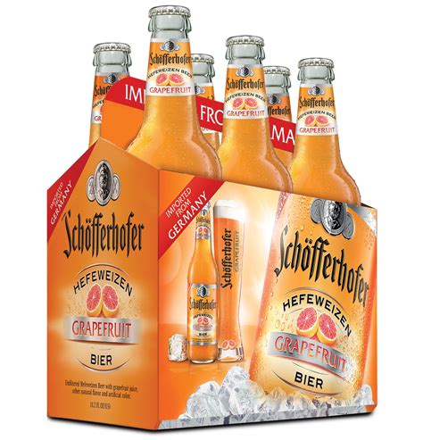 Schofferhofer beer. Schofferhofer Grapefruit Beer . As you might’ve guessed, we’re from Germany, but what might surprise you is that we’re the one of the world's Hefeweizen grapefruit beer. It’s a 50/50 blend of Schöfferhofer Hefeweizen beer and natural carbonated grapefruit flavor for a zesty and fizzy taste experience. 