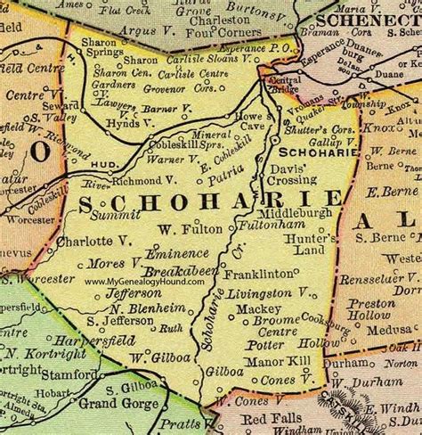 Schoharie County (/ s k oʊ ˈ h ɛər iː / skoh-H
