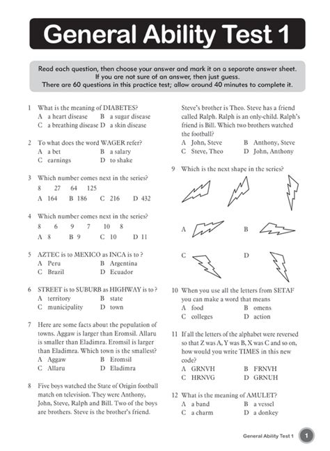 Scholarship Ability Test Paper General For Sample Asean