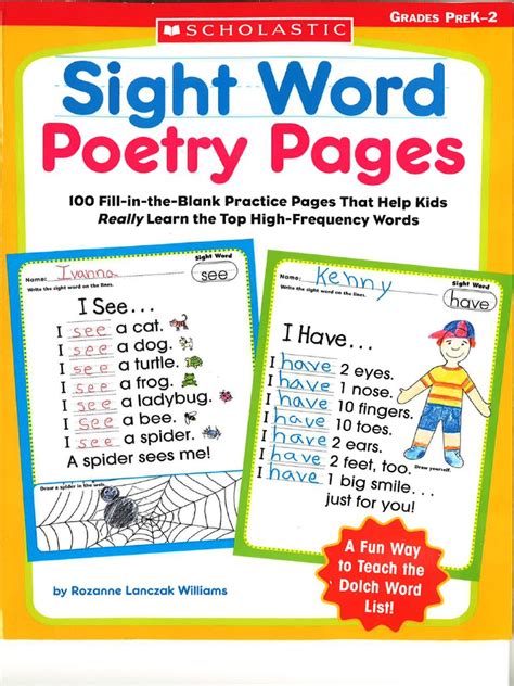 Scholastic sight word poems pdf - United States examples …