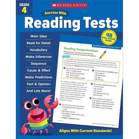 Download Scholastic Success With Reading Tests Grade 4 Workbook By Scholastic Inc