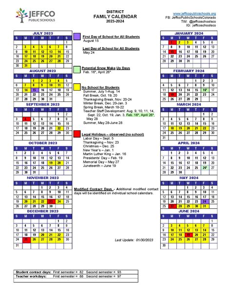School Calendar Template 24 25