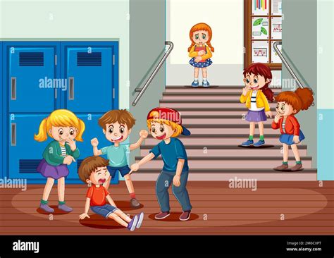 School Kids, Cartoon, Bullying, Drawing, School Bullying, Microsoft