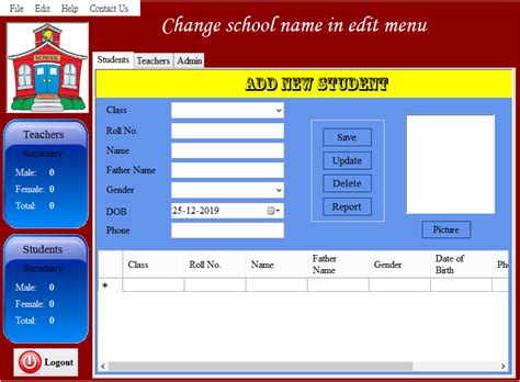 School Management System Free source code, tutorials and articles