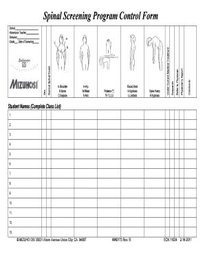 School Spinal Screening Worksheet - Socorro …