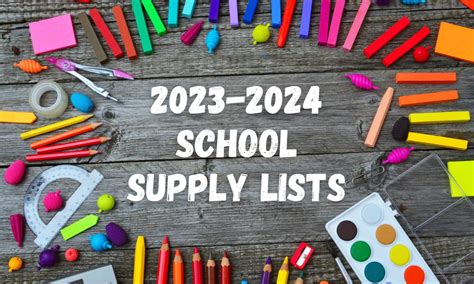 School Supply Lists for 2024-2024 School Year - Streator …