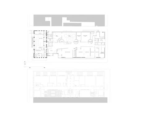 School building plan drawing.  Plan at scale 1:100.  Photograph by Steven Holl Architects...