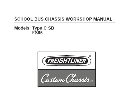 School bus chassis maintenance manual type c sv fs65 2002 loose leaf. - Yamaha 2002 big bear 400 service manual.