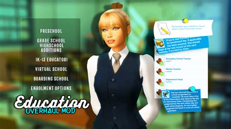 School overhaul mod sims 4. The official name of the Go to School mod is The Sims 4 Go to School Mod Pack V4. It’s created by Zerbu, a mod creator that we often feature here on SnootySims. The Go to Shool mod dates back from 2017, and it’s one of the most popular mods for the game even today. I remember that everybody loved it when it first came out, and worth trying ... 