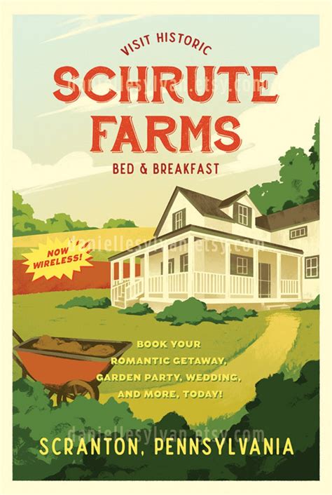 Schrute farms scranton. Oct 15, 2022 · Schrute Farms also contains a slaughterhouse, 200-year old mattresses, and nine bedrooms, but unfortunately only one outhouse. Careful when you’re digging—there are horse graves everywhere ... 
