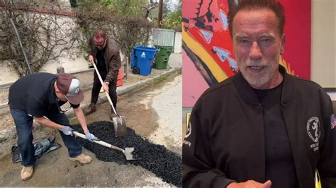 Schwarzenegger accidentally fills in LA service trench, city says