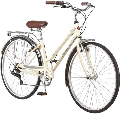 Schwinn gateway. Ride through town in leisure with a Schwinn Huron cruiser bicycle. Perfect for neighborhood rides and bike paths, the Huron offers retro style and a comfortable ride. Read More. 7-speed twist shifter. Coaster brake. Padded Seat. Upright riding position. Color: 