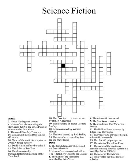 The Crossword Solver found 30 answers to "literary sci