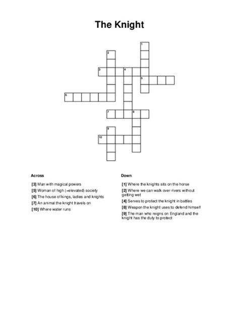 Sci fi knight crossword. Search Clue: When facing difficulties with puzzles or our website in general, feel free to drop us a message at the contact page. We have 1 Answer for crossword clue Books Sci Fi Fantasy Imprint of NYT Crossword. The most recent answer we for this clue is 3 letters long and it is Tor. 