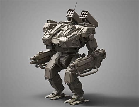 Sci fi robot 3D model 3D printable CGTrader