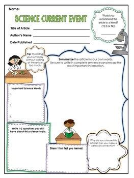 Science Current Event template