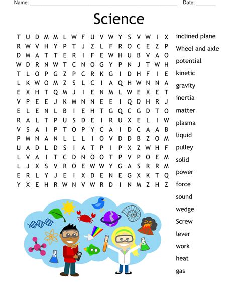 Science Disciplines Word Search