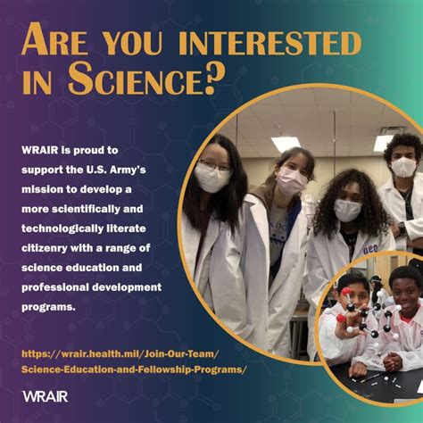 Science Education and Fellowship Programs - wrair.health.mil