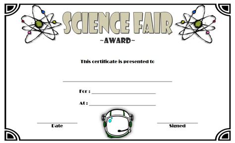 Science Fair Certificate Template