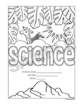 Science Notebook Cover Coloring Pages Sketch Coloring Page