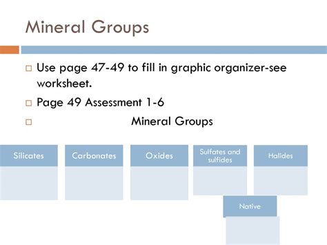 Science Pearson Chapter Test Minerals