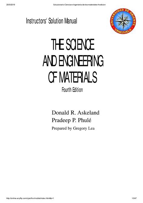 Science and engineering of materials solution manual. - Handbook of neurosociology handbooks of sociology and social research.