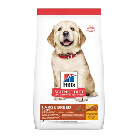 Science diet large breed puppy. 16 hours ago · Hills Science Diet Canine Adult Large Breed. Hills Science Diet Canine Adult Large Breed is formulated specifically with the nutritional needs of large and giant breed dogs in mind. This high quality kibble helps to maintain your dogs ideal weight using high quality lean proteins to build muscle and l-carnitine, which encourages fat … 
