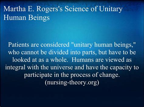 Science of Unitary Human Beings - Martha E Rogers - Current …