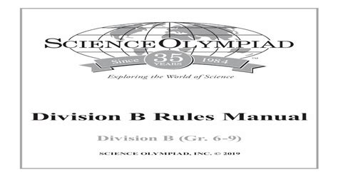 Science olympiad division b rules manual. - Florida fire instructor 1 study guide.