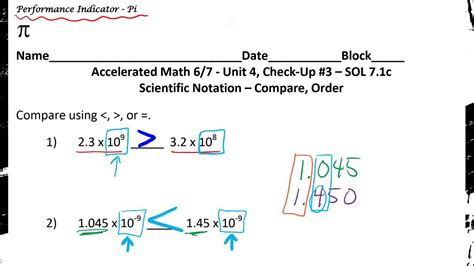 Scientific Notation Comparing and Ordering YouTube