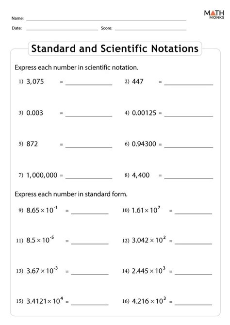 Scientific Notation Worksheet Pdf in 2022 Scientific notation