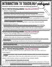 Scientific method webquest answer key pdf.  An introduction to toxicology webquest answe...