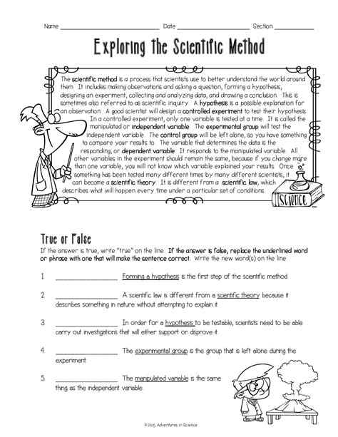Scientific Method Worksheet 1 Scientific Method Worksheet Anyone who has ever read a mystery novel or seen a “whodunit” on TV, has seen the scientific method ... aspect of the hypothesis is that it should answer the original question, and it should be testable ! 3. Design an experiment to test the hypothesis. - Design an experiment whose results will …. 
