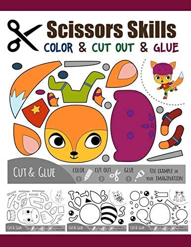 Read Online Scissors Skill Color  Cut Out And Glue 50 Cutting And Paste Skills Workbook Preschool And Kindergarten Ages 3 To 5 Scissor Cutting Fine Motor Skills Handeye Coordination Lets Cut Paper By Denis Jean