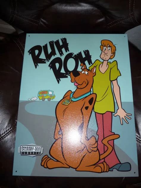 Scooby Doo Ruh Roh Plaque Poster Metal 32 x 41 cm eBay